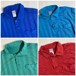 Vintage 90s John Blair Lot of 4 Textured Polo Shirt | Boxy Fit Dad Golfwear | L